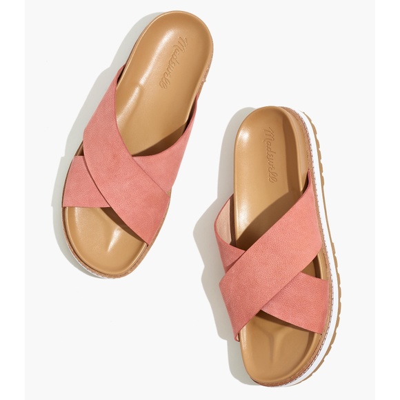 Madewell Shoes - New MADEWELL Size 6 The Dayna Lugsole Slide Sandal in Nubuck Leather Rose Dust